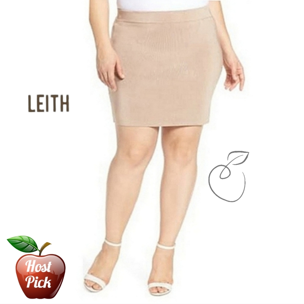 LEITH KNIT MINI SKIRT TAN/TAUPE SZ 4X